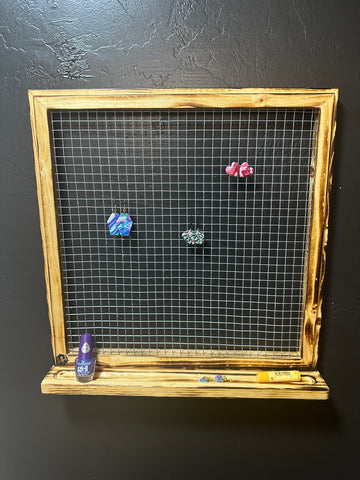 Wire Earring holder w/tray