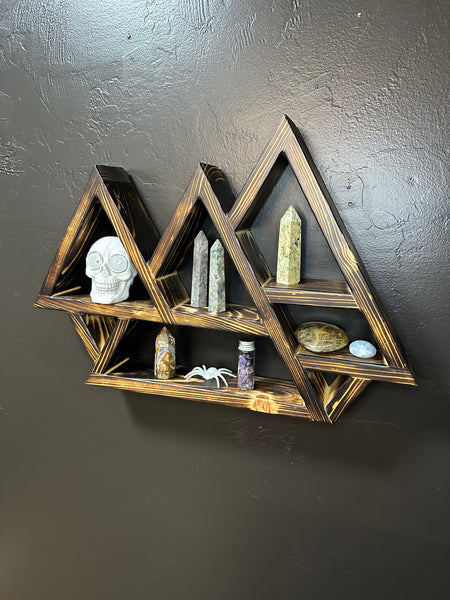 Triangle wall shelf.