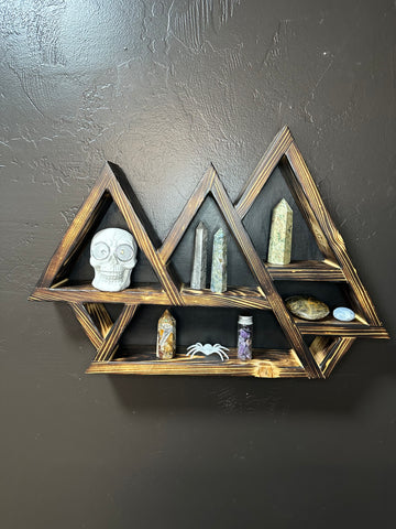 Triangle wall shelf.