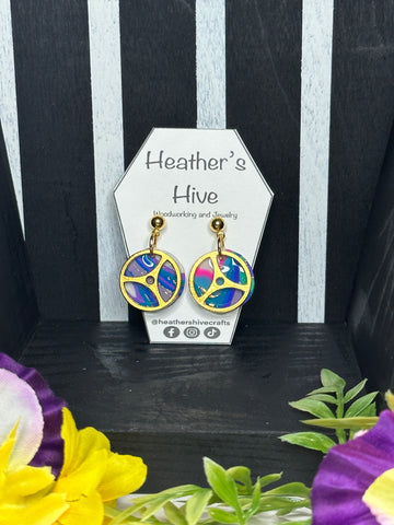 Gears dangle earrings