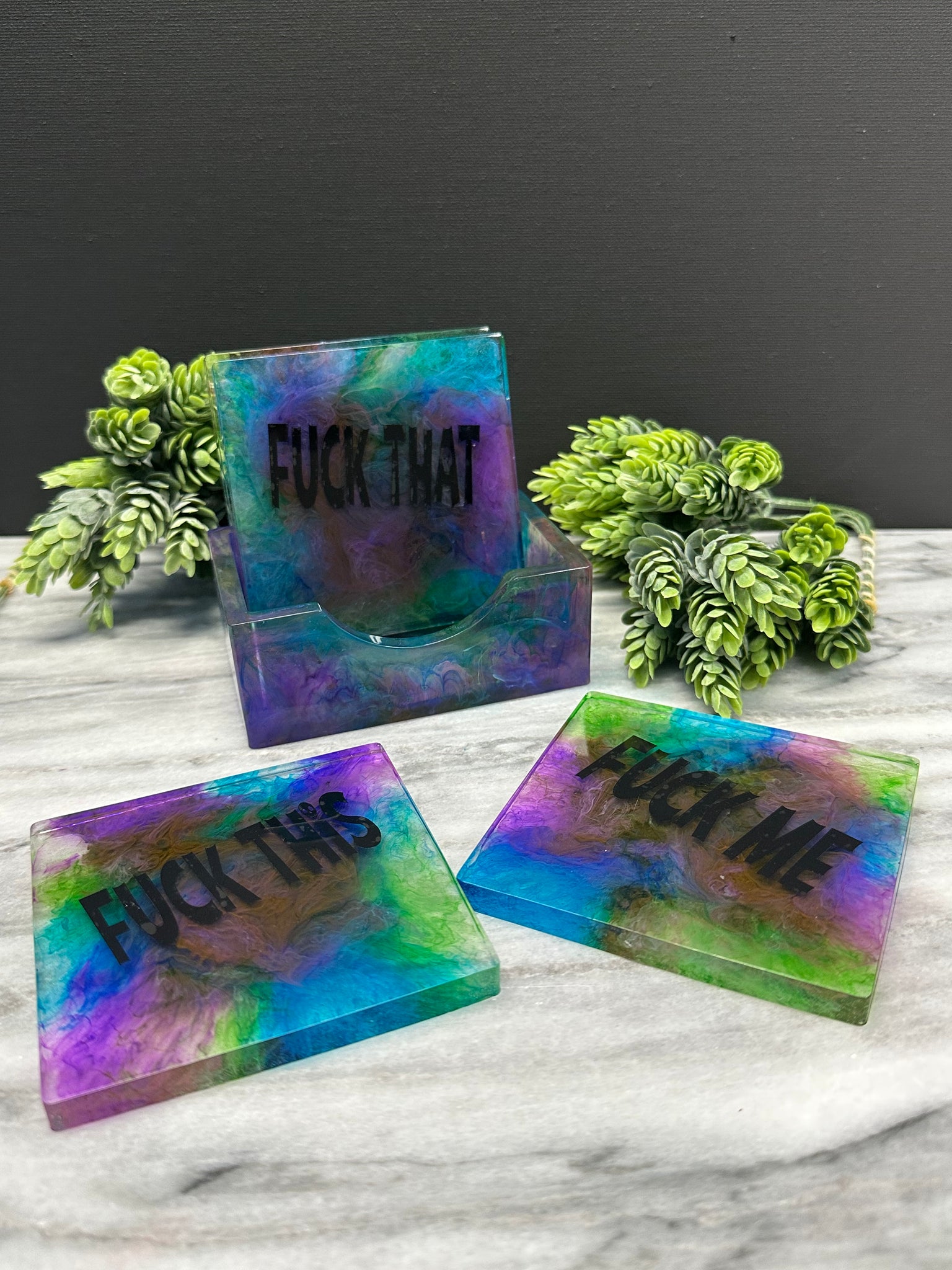 Resin coaster set