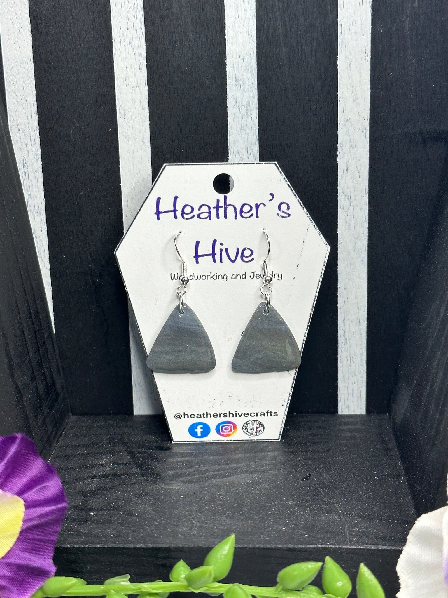 Triangle dangle earrings