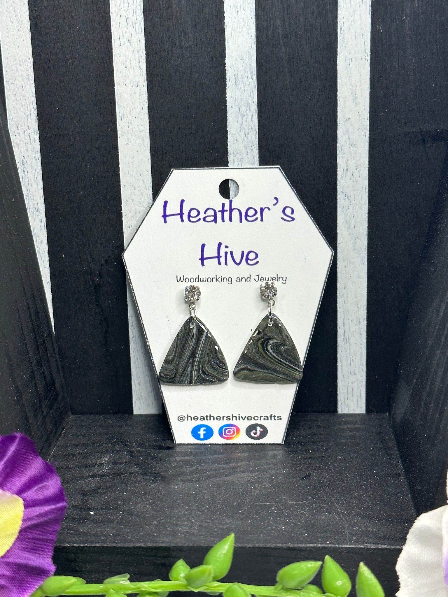 Triangle dangle earrings