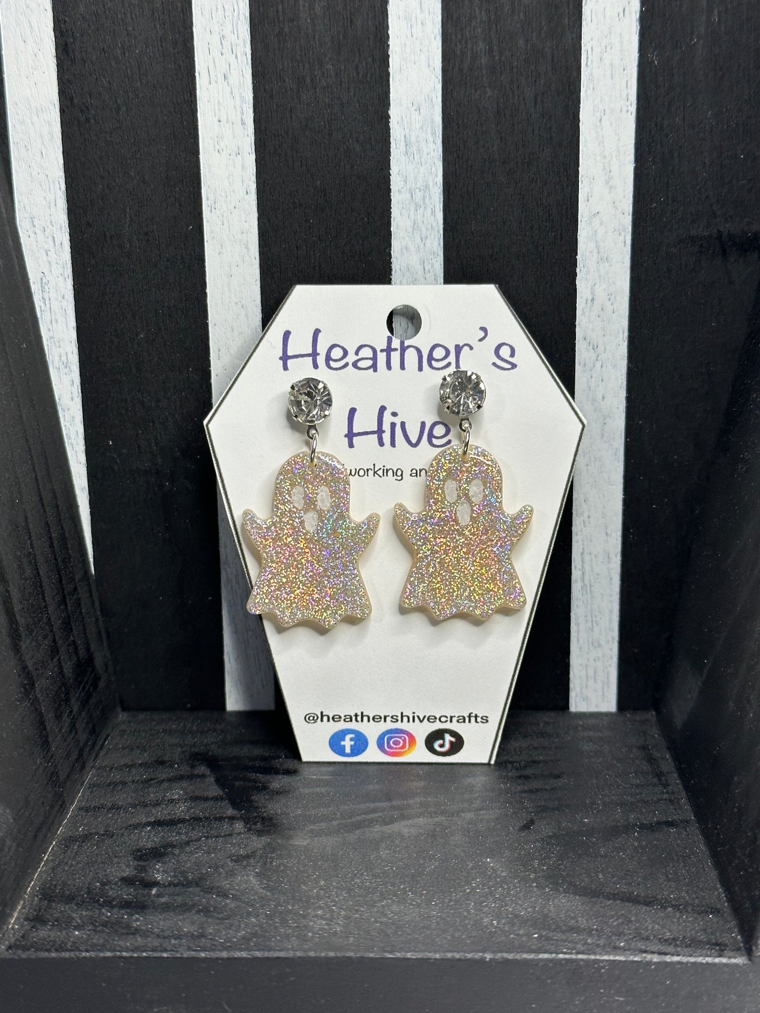 Ghost dangle earrings